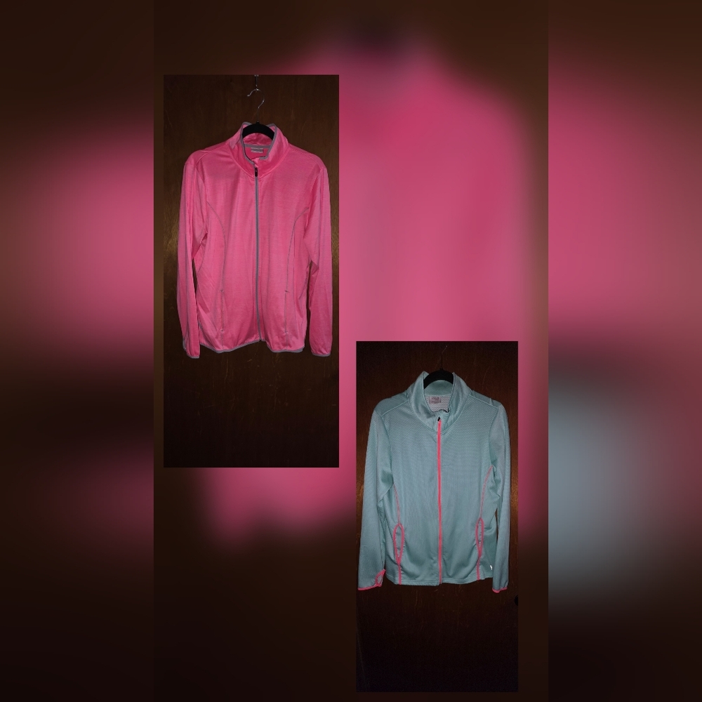 Danskin Pink And Mint Green Zip-Up Jackets